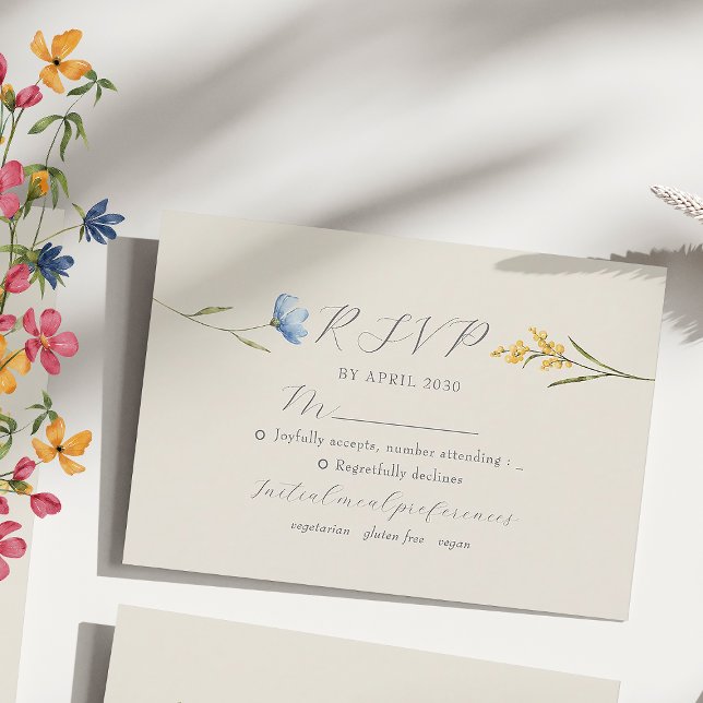 Tarjeta De Confirmación De Asistencia Boda Floral Boho (Subido por el creador)