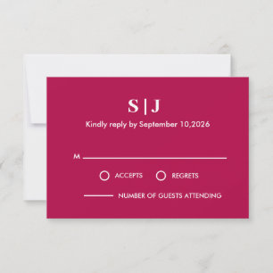Tarjeta De Confirmación De Asistencia Boda Floral Boho moderno