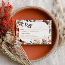 Boda Floral Boho Otoño Rústico Burgundy Neutral