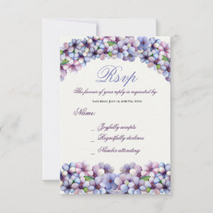 Tarjeta De Confirmación De Asistencia Boda floral de acuarela poética romántica