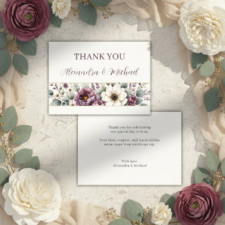 Tarjeta De Confirmación De Asistencia Boda floral de malva y salvia