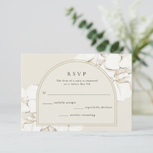 Tarjeta De Confirmación De Asistencia Boda floral de orquídea botánica