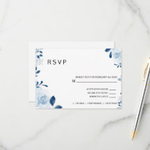 Boda floral francesa azul moderna