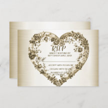 Boda Floral Golden Ornate Frame Elegante
