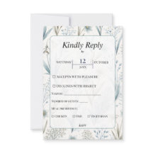 Boda floral nórdica elegante minimalista azul verd