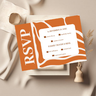 Tarjeta De Confirmación De Asistencia Boda Floral Retro Boho Chic