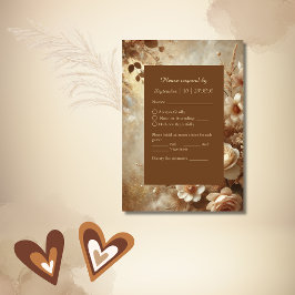 Tarjeta De Confirmación De Asistencia Boda floral romántico