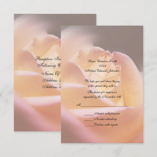 Tarjeta De Confirmación De Asistencia Boda floral rosa amarillo suave