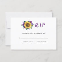 Boda floral Rustic Sunflower Purple Rosa