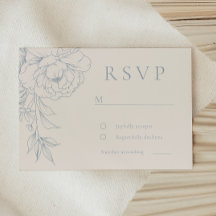 Boda Floral Vintage Azul Elegante