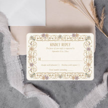 Boda floral vintage elegante de resurgimiento roco
