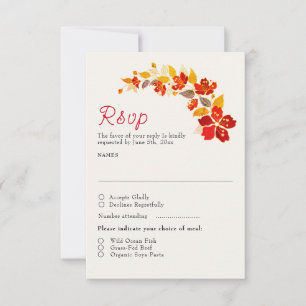 Tarjeta De Confirmación De Asistencia Boda Florales de Hibisco Tropical Naranja Quemada