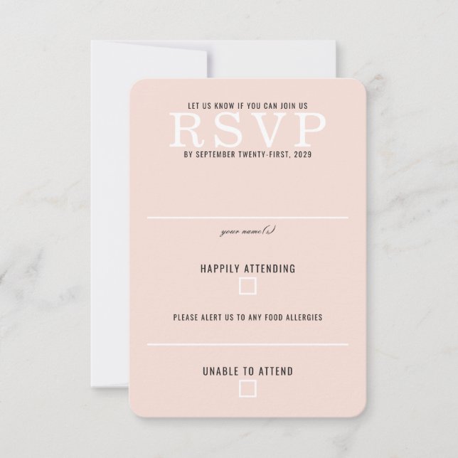 Tarjeta De Confirmación De Asistencia Boda Forest Meadow (Anverso)