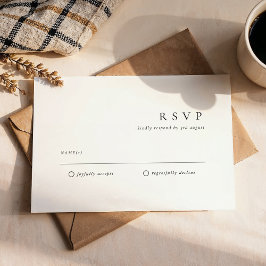 Tarjeta De Confirmación De Asistencia Boda Formal Clásica