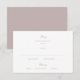 Tarjeta De Confirmación De Asistencia Boda Formal de Rosa Rosado