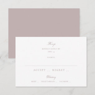 Tarjeta De Confirmación De Asistencia Boda Formal de Rosa Rosado