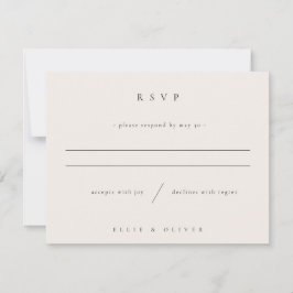 Tarjeta De Confirmación De Asistencia Boda fotográfico Beige Boho Modern