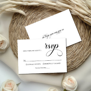 Tarjeta De Confirmación De Asistencia Boda fotográfico de cálculo simple de moda
