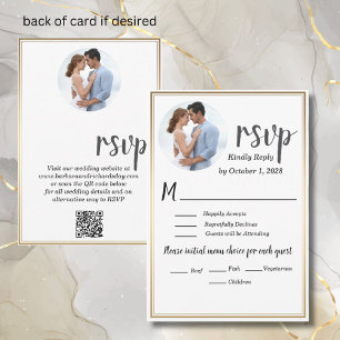 Tarjeta De Confirmación De Asistencia Boda fotográfico romántico moderno