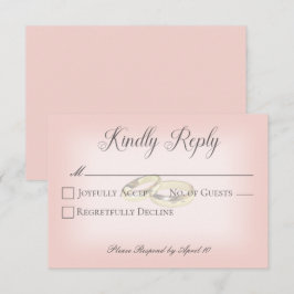 Tarjeta De Confirmación De Asistencia Boda Gold Anda en Boda Boda de Rubor