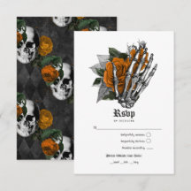 Boda Gótica Floral Naranja