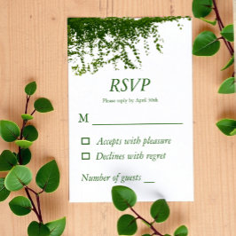 Tarjeta De Confirmación De Asistencia Boda Hanging Ivy Greenery
