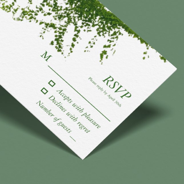 Tarjeta De Confirmación De Asistencia Boda Hanging Ivy Greenery (Subido por el creador)