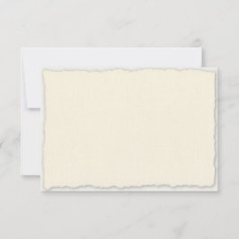 Tarjeta De Confirmación De Asistencia Boda Horizontal Marfil Blanco con Borde de Borde F