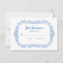 Tarjeta De Confirmación De Asistencia Boda ilustrado a mano dulce y sensacional
