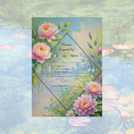 Tarjeta De Confirmación De Asistencia Boda Jardín Dreamy Lakeside