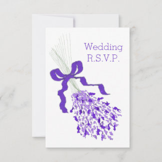 Tarjeta De Confirmación De Asistencia Boda Lavender