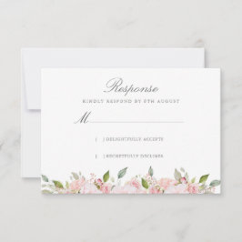 Tarjeta De Confirmación De Asistencia Boda Lavish Pink Roses