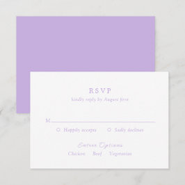 Tarjeta De Confirmación De Asistencia Boda Lilac Classic inagotable