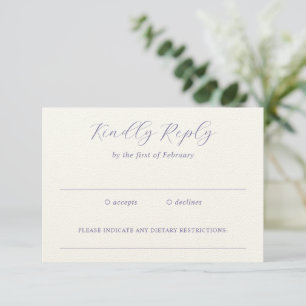 Tarjeta De Confirmación De Asistencia Boda Lilac elegante tradicional