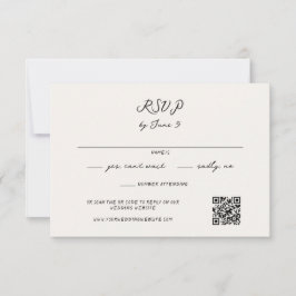 Tarjeta De Confirmación De Asistencia Boda manuscrito caprichoso