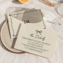 Tarjeta De Confirmación De Asistencia Boda manuscrito retro de mano sinusal escrita