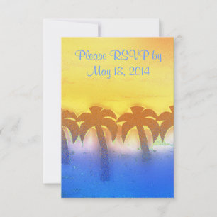 Tarjeta De Confirmación De Asistencia boda matutino tropical