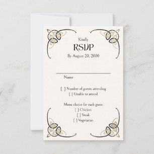 Tarjeta De Confirmación De Asistencia Boda medieval de Fantasy Celtic