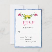 Boda mediterráneo de la acuarela Lemons