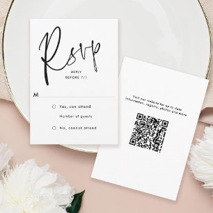 Tarjeta De Confirmación De Asistencia Boda minimalista