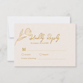 Tarjeta De Confirmación De Asistencia Boda Minimalista Bohemiana Botánica Floral