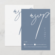 Boda Minimalista con Tipografía Script en Azul Pol