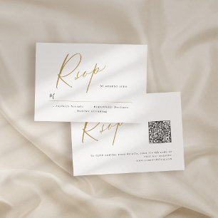 Tarjeta De Confirmación De Asistencia Boda minimalista de escritura moderna y elegante d