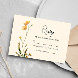 Tarjeta De Confirmación De Asistencia Boda minimalista de estilo rústico-botánico elegan