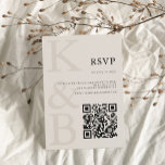 Tarjeta De Confirmación De Asistencia Boda Minimalista de Monograma Negro e Marfil Moder<br><div class="desc">Crea tu propia tarjeta RSVP de boda personalizada con tipografía monográfica moderna y diseño gráfico minimalista en color negro y marfil.</div>