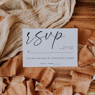 Tarjeta De Confirmación De Asistencia Boda Minimalista elegante