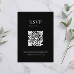 Tarjeta De Confirmación De Asistencia Boda mínimo moderno en blanco y negro<br><div class="desc">Tarjetas rsvp de boda modernas con un diseño mínimo en color blanco y negro.</div>