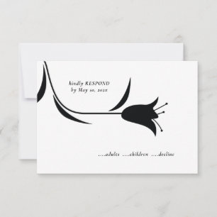 TARJETA DE CONFIRMACIÓN DE ASISTENCIA BODA MOD BLACK TULIP