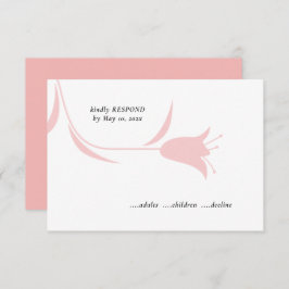 TARJETA DE CONFIRMACIÓN DE ASISTENCIA BODA MOD PINK TULIP
