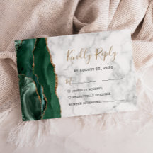 Boda Moderna de Mármol de Ágata Verde Esmeralda Do